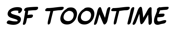 SF Toontime font preview